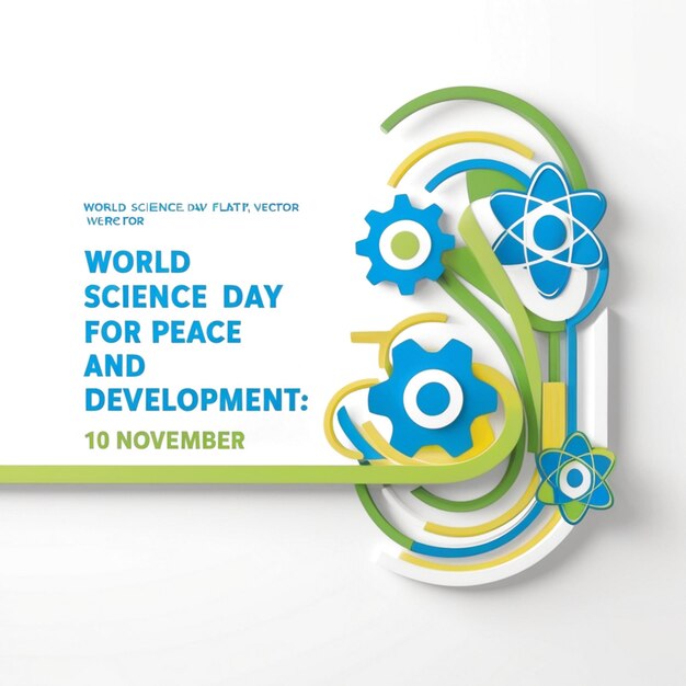 Photo world science day for peace and development design illustration