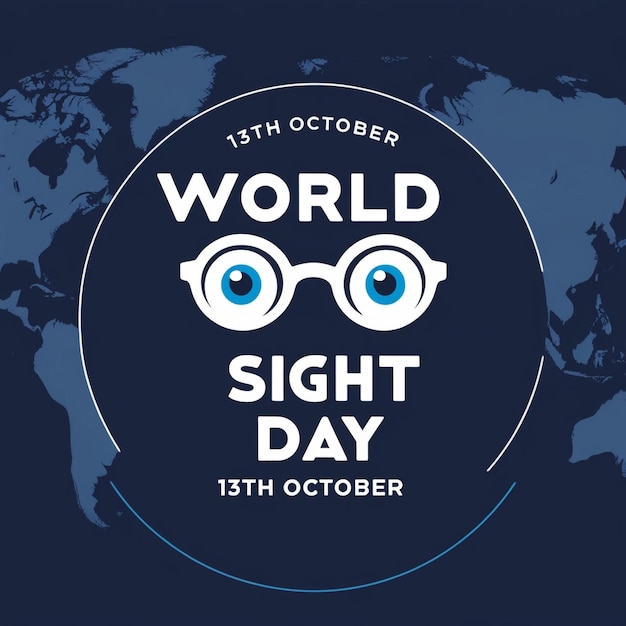 Photo world sight day banner vector illustration