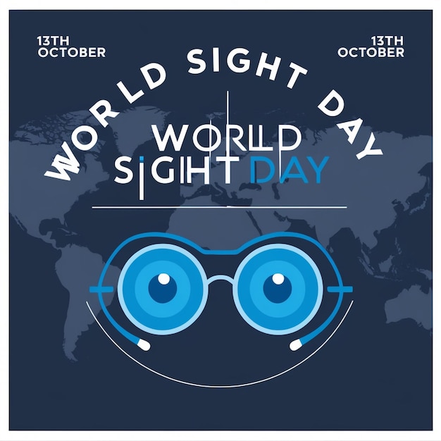 Photo world sight day banner vector illustration