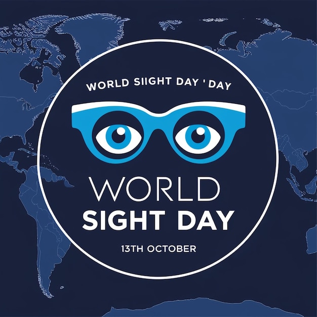 Photo world sight day banner vector illustration