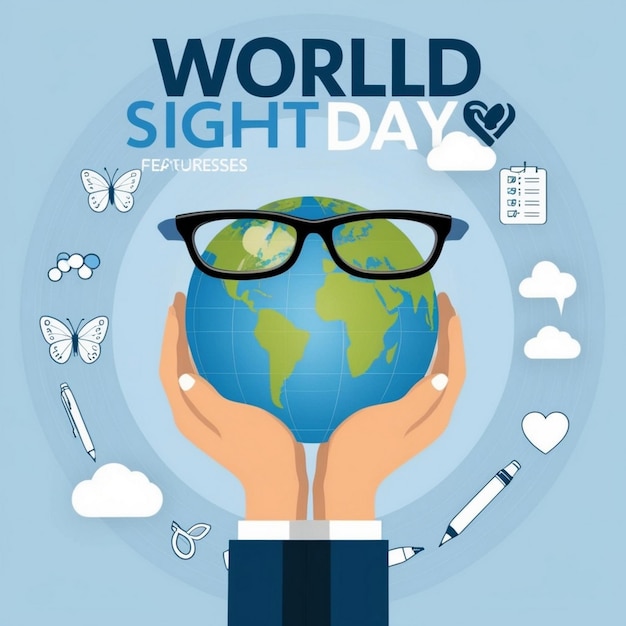 World Sight Day Flat Illustration