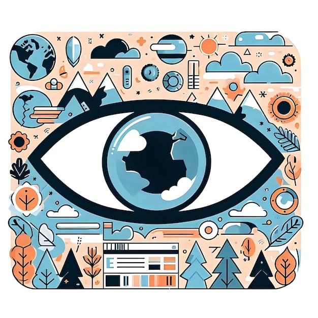 world sight day flat illustration