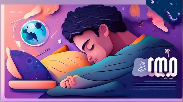 World Sleep Day Vector Design Illustration