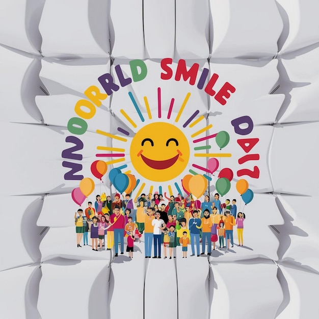 Photo world smile day illustration