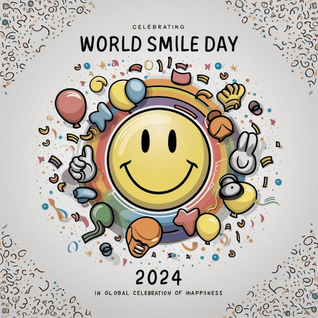 Photo world smile day illustration