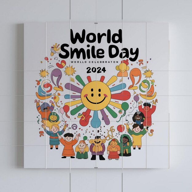 Photo world smile day illustration