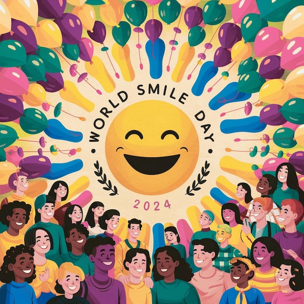 Photo world smile day illustration