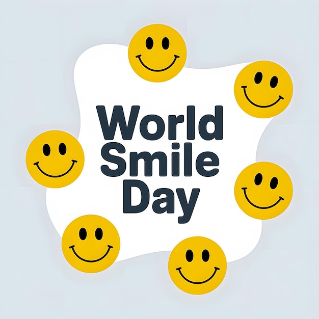 World Smile Day poster AI GENERATED