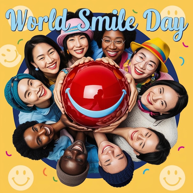 Photo world smile day social media post