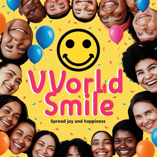 Photo world smile day social media post