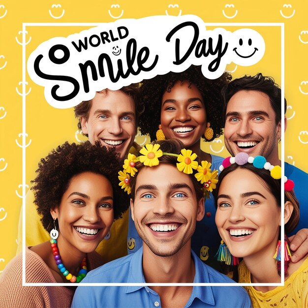 Photo world smile day social media post