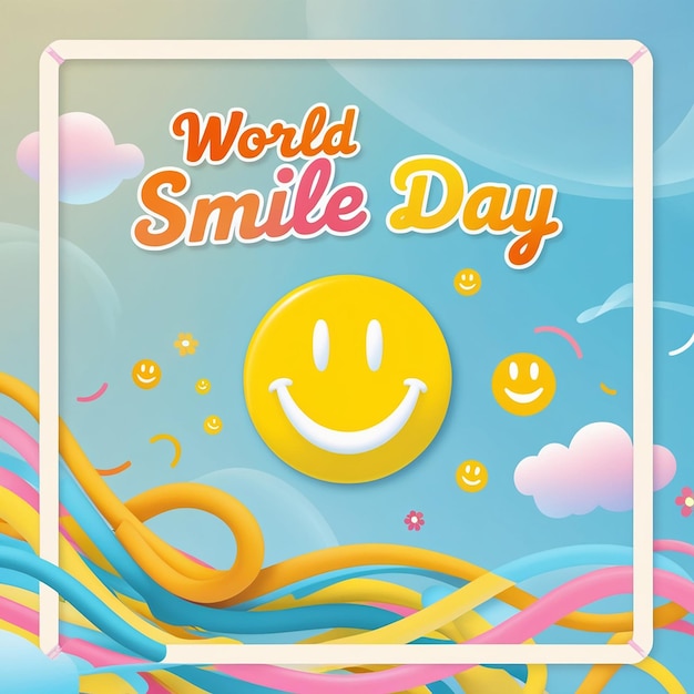 Photo world smile day social media post