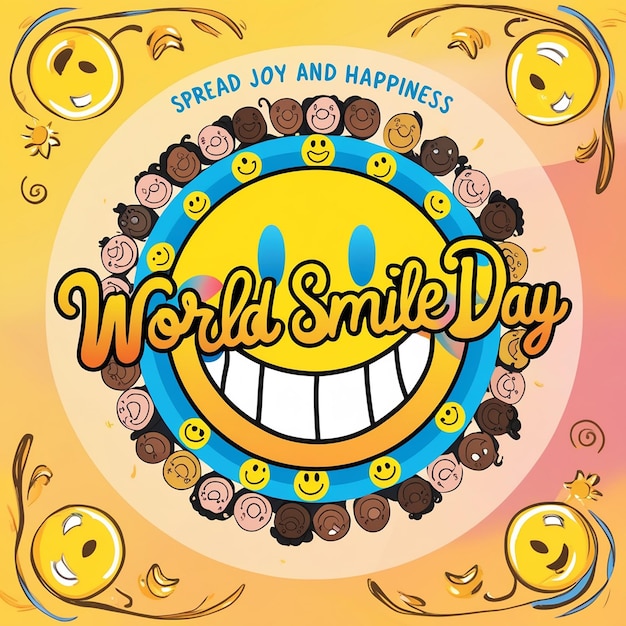 Photo world smile day social media post