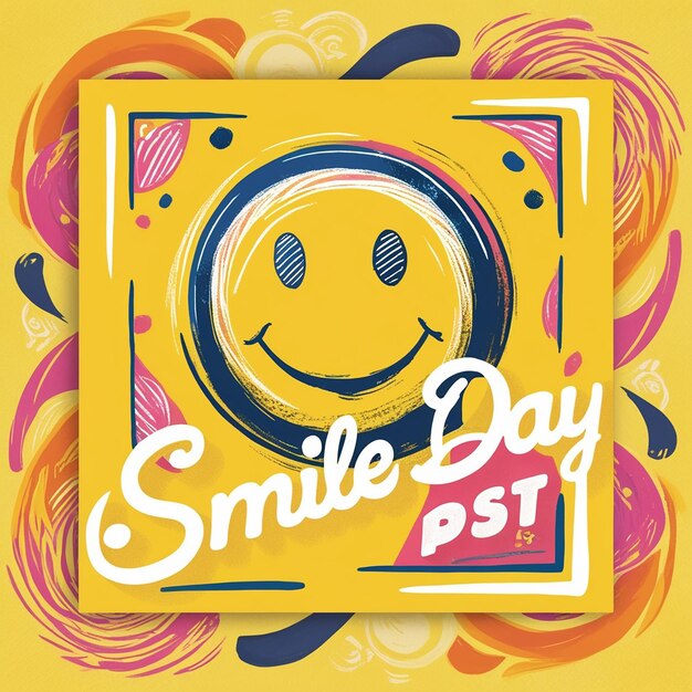 Photo world smile day social media post