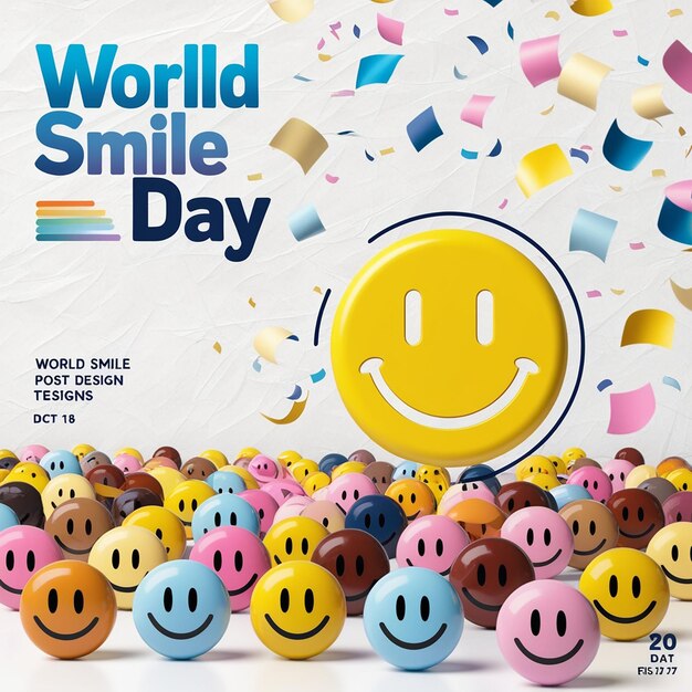 world smile day yellow banner