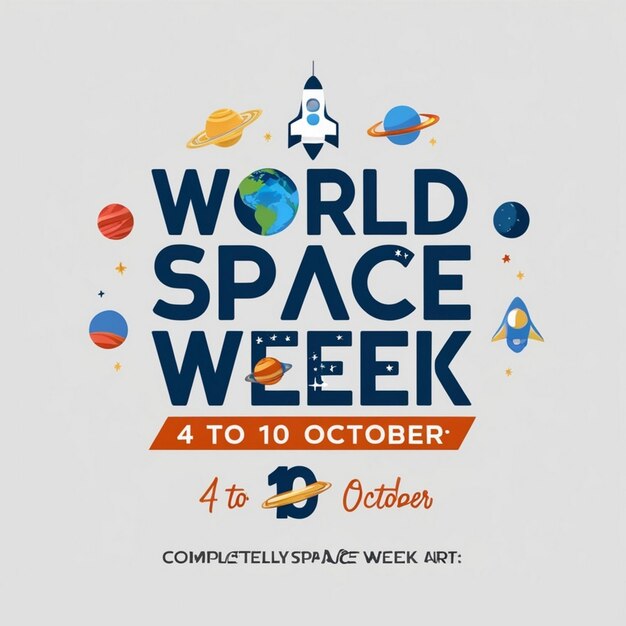 Photo world space week celebration design