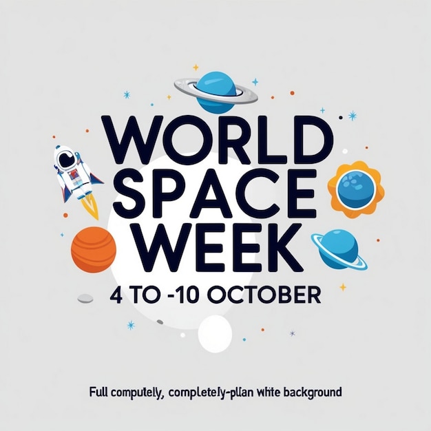 Photo world space week celebration design