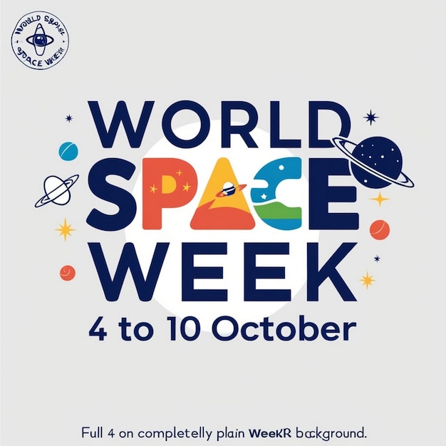 Photo world space week celebration design