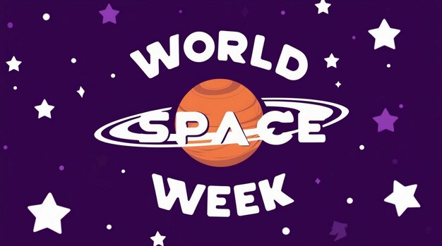 Photo world space week october 410 campaign or celebration banner