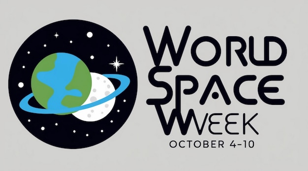 World Space Week Vector Illustration Design