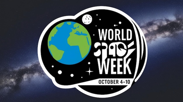 World Space Week Vector Illustration Design