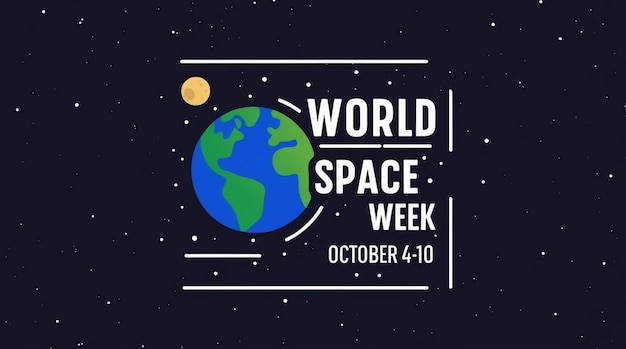 World Space Week Vector Illustration Design