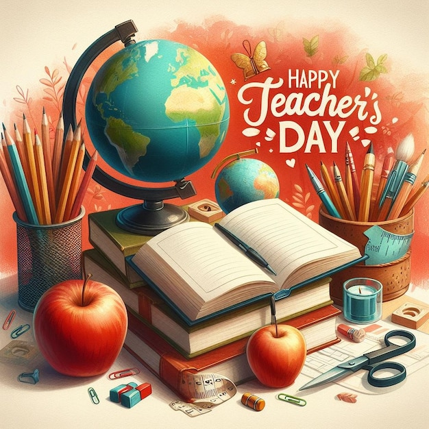 World Teachers Day celebration background