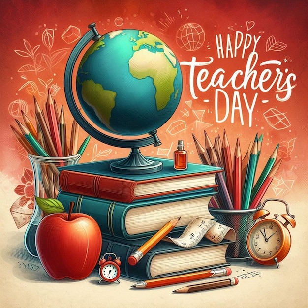 World Teachers Day celebration background