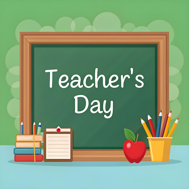 World teachers day concept with realistic background