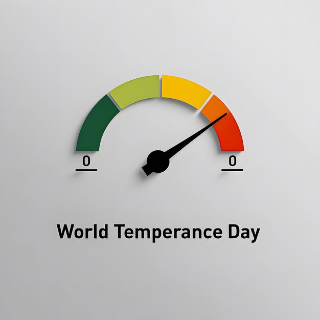 Photo world temperance day banner design