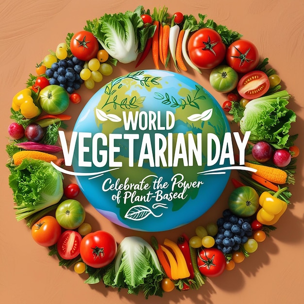 world vegetable day vegetable on the world fresh vegetable vegan day world food day concept 05