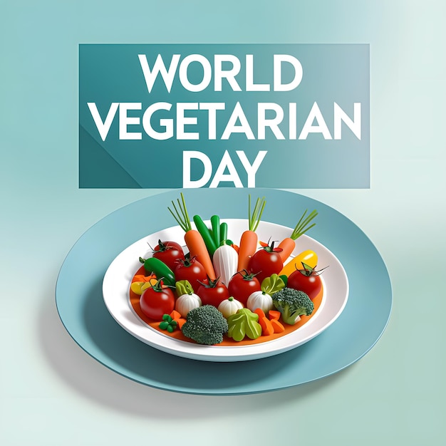 world vegetarian day world vegetarian day creative poster banner