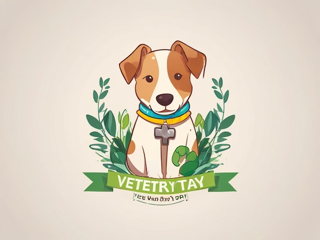 World Veterinary Day Concept Professional Veterinarian with Stethoscope and Happy Pets