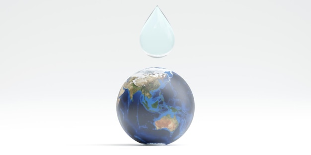 World Water Day Environment day and earth day 3d illustration Element of this video furnished by NASA