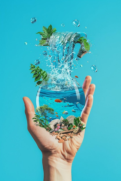 Photo world water day social media post creative advertising ideas