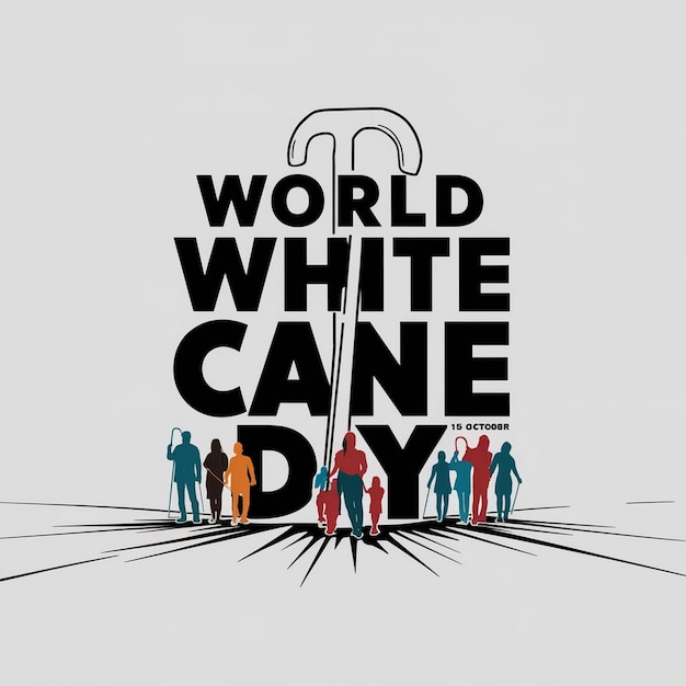 World White Cane Day Illustration