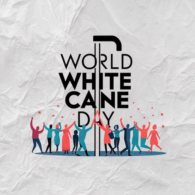 World White Cane Day Illustration