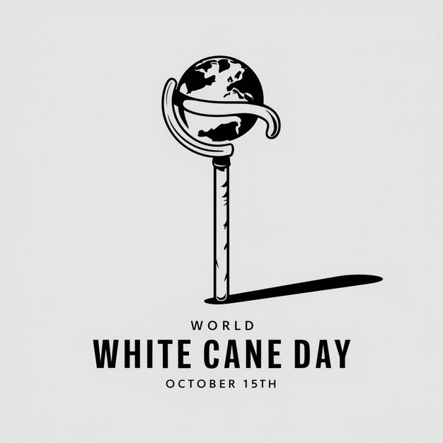 World White Cane Day Illustration