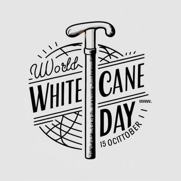 World White Cane Day Illustration