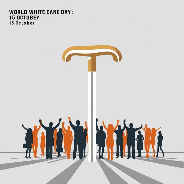 World White Cane Day Illustration