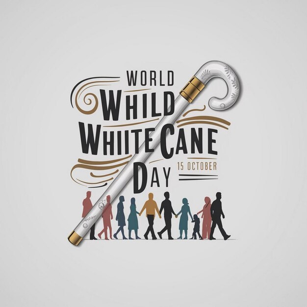 World White Cane Day Illustration