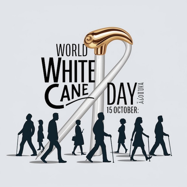 World White Cane Day Illustration