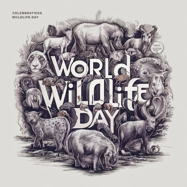 World Wildlife Day with endangered species and their habitats