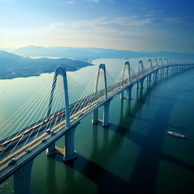 World wonderful chinese longest bridge images Generative AI