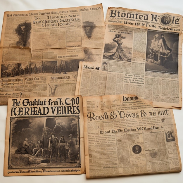 Worlds first discovered name and newspaper images Generative AI