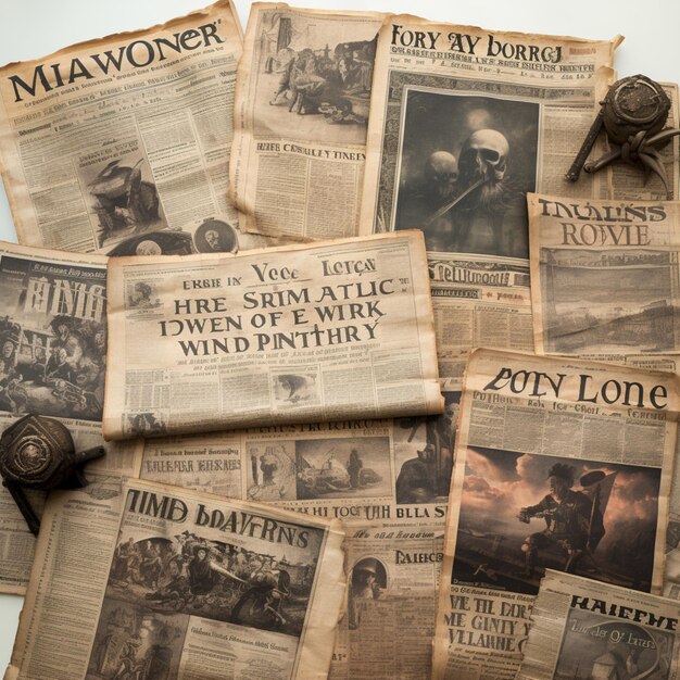 Worlds first discovered name and newspaper images Generative AI