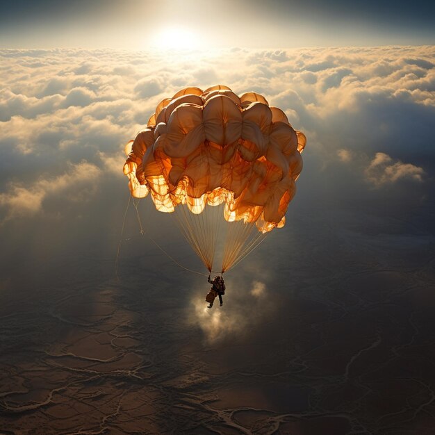 Worlds first discovered parachutes images Generative AI