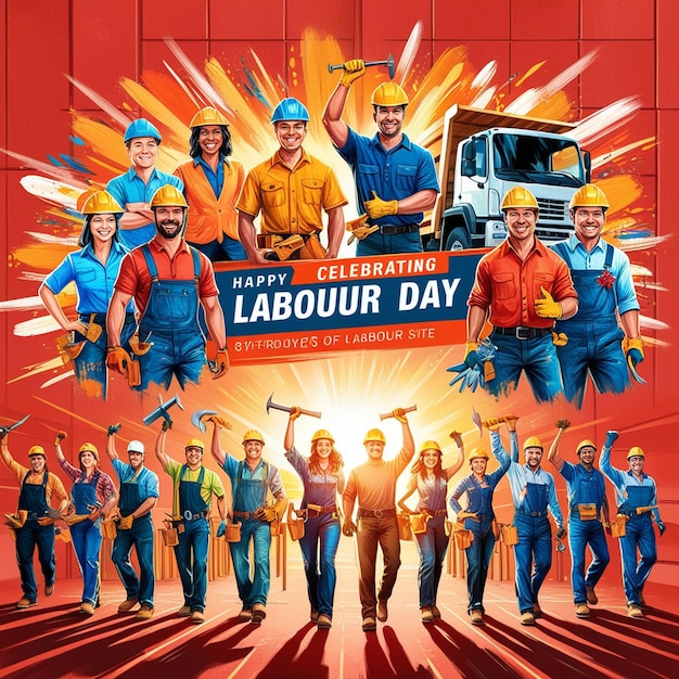 worlds labour days background design