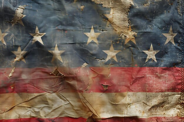 Photo worn american flag texture