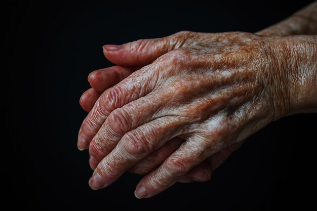 Photo worn hands show a life of hard work and care